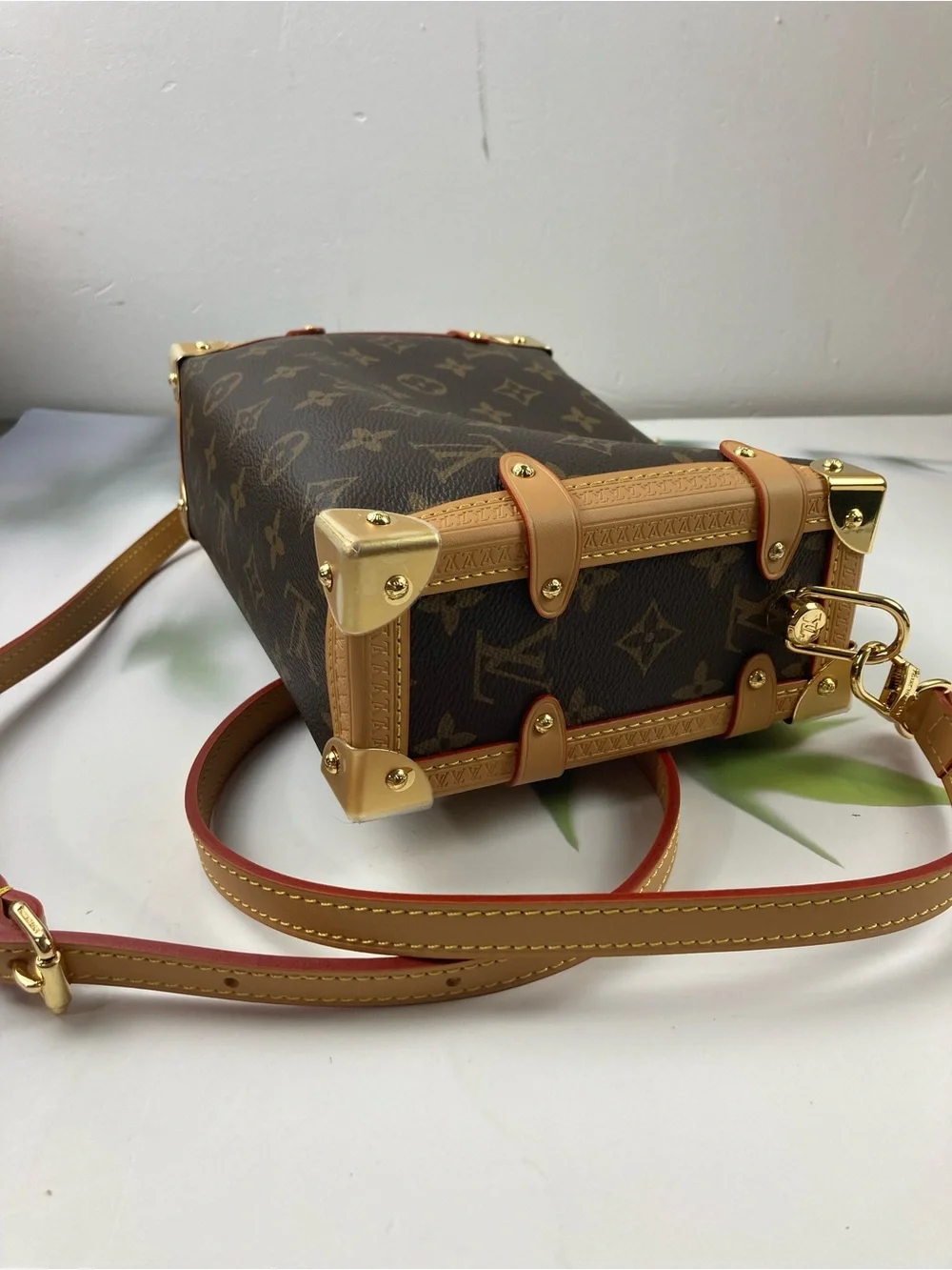 Louis Vuitton Monogram Petite Trunk Crossbody in Brown